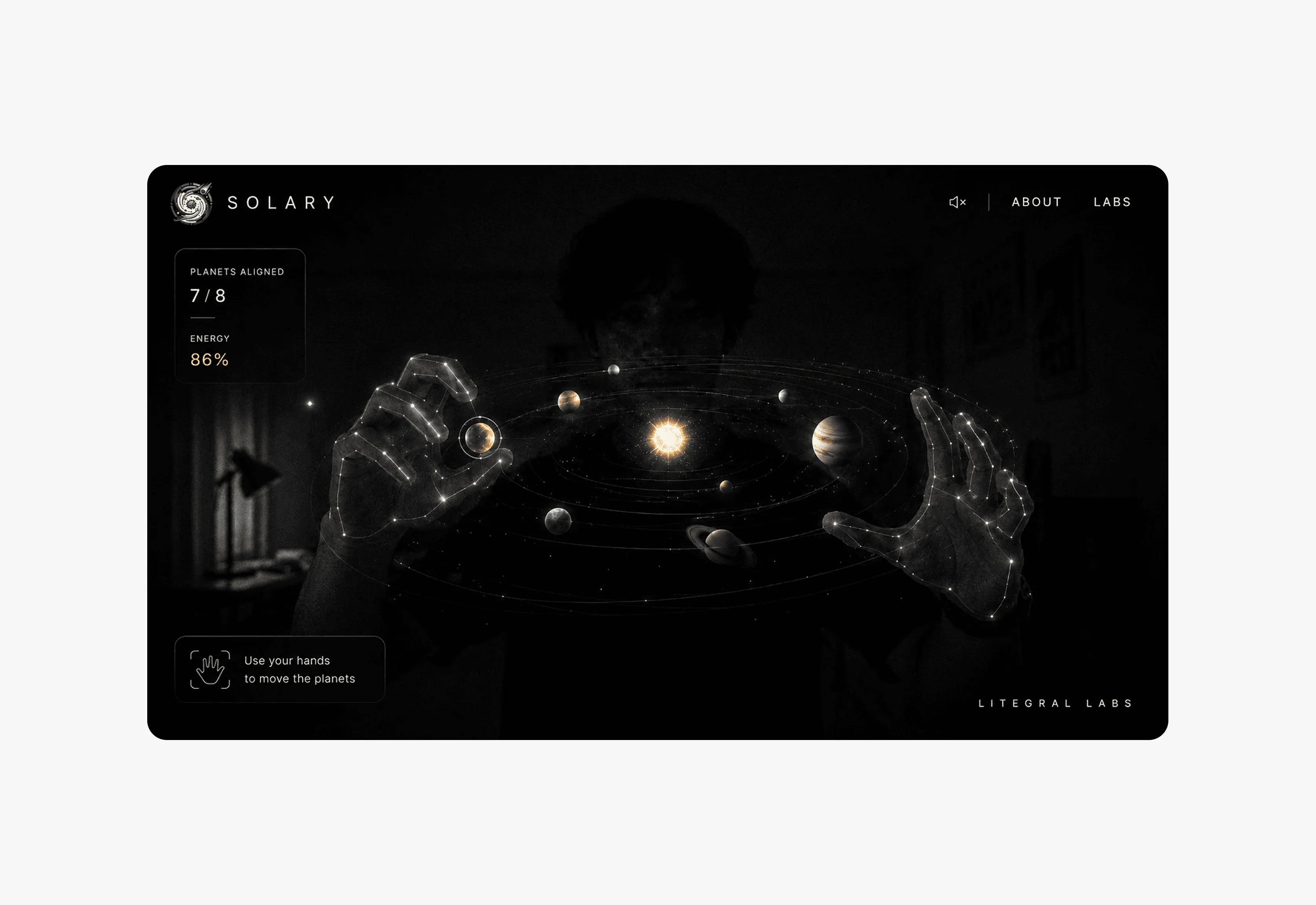 Screenshot of the Solary solar system learning game